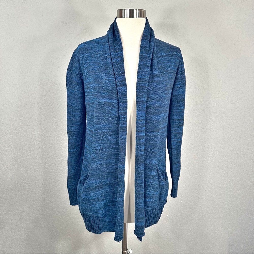 Aritzia Wilfred Flaubert Blue Silk Cashmere Open Cardigan - Picture 3 of 11